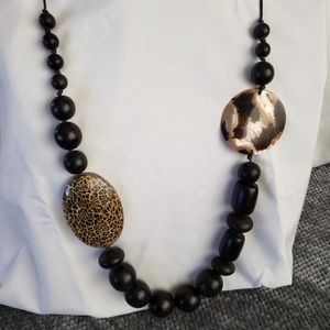 Black wooden necklace